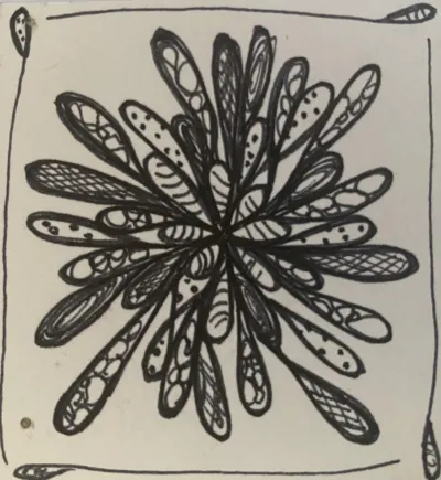 Black ink on paper study by Anna Chittick