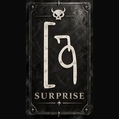 Demon Surprise hand drawn card by Anna Chittick