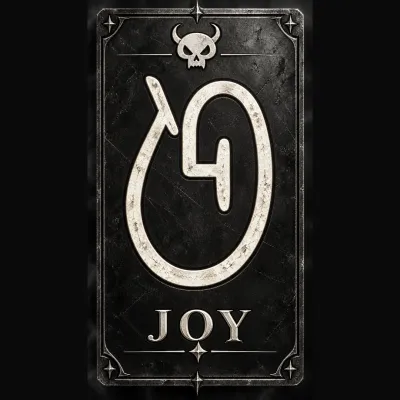 Demon Joy hand drawn card by Anna Chittick