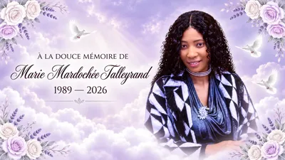 Affiche commémorative paysage 16:9 de Marie Mardochée Talleyrand