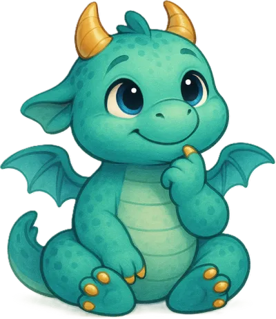 Lucky, the happy dragon