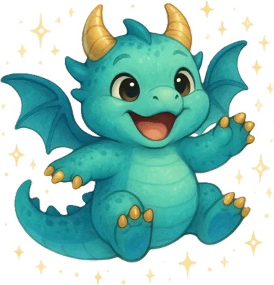 Lucky, the happy dragon