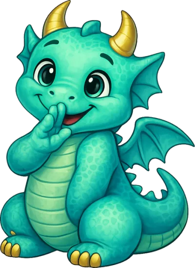 Lucky, the happy dragon