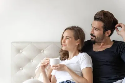 Happy couple together