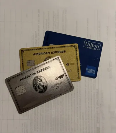 3 Karten Platinum, Gold & Hilton
