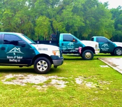Nieves & Baker Roofing fleet trucks