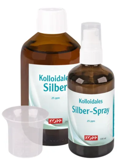 Bild: Kolloidales Silber, 25 ppm, mit Sprühflasche