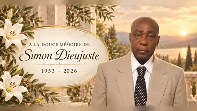 Affiche commémorative paysage 16:9 de Simon Dieujuste