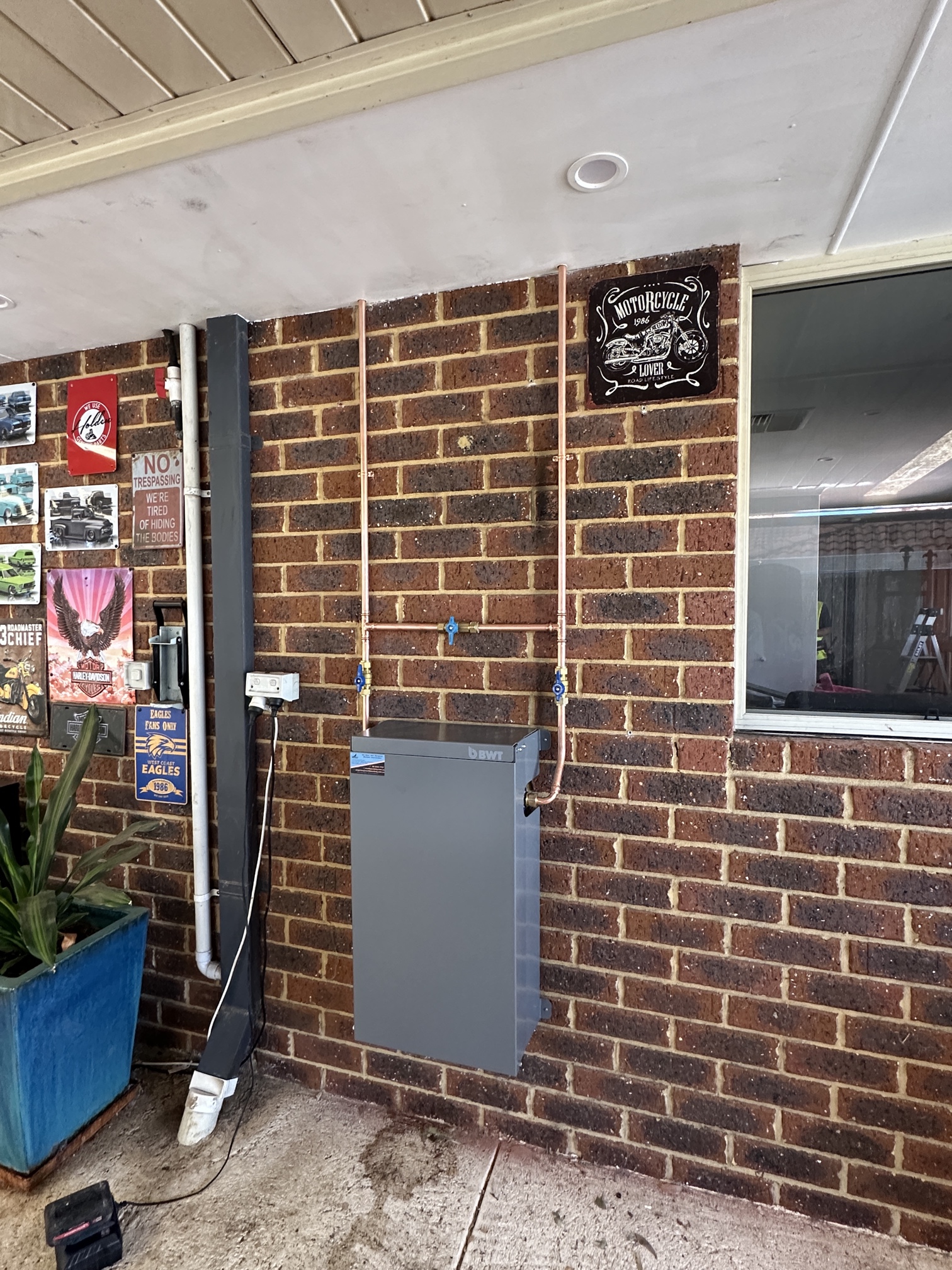 Whole house water filter install