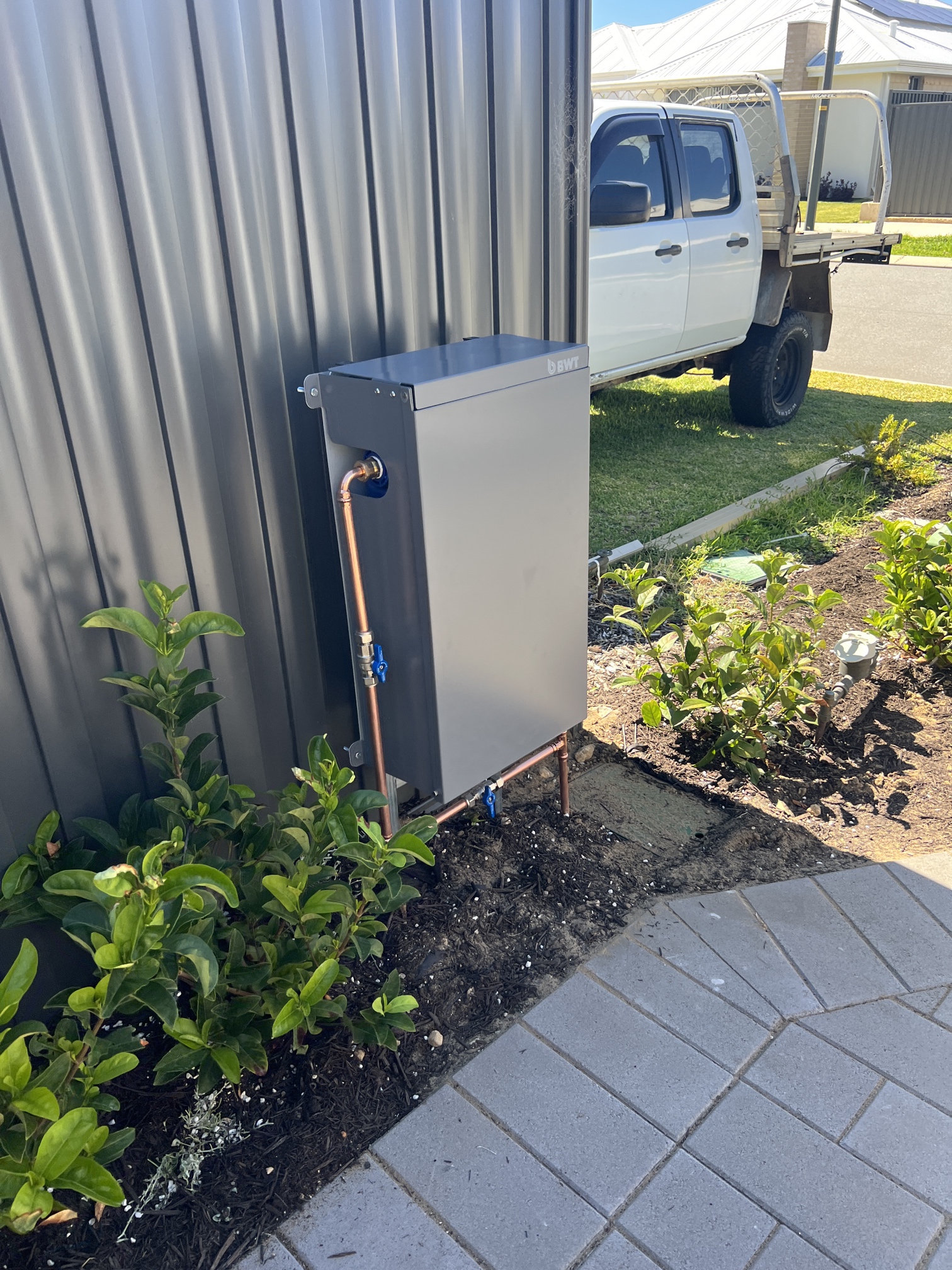 Whole house water filter install