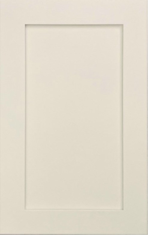 Midway Shaker painted Dover White cabinet door style