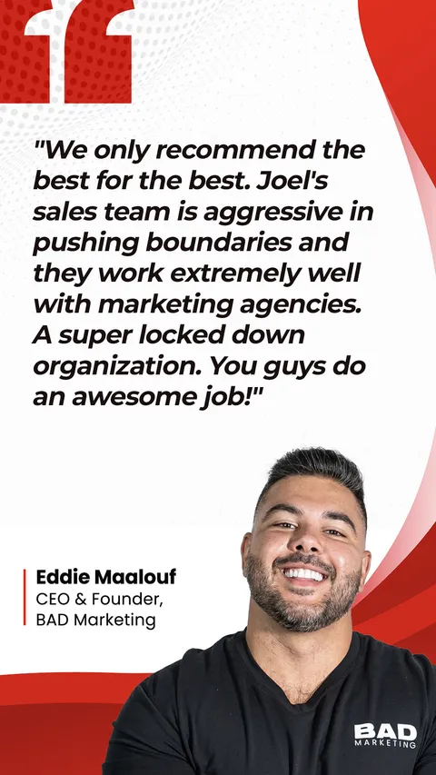 Eddie Maalouf, CEO & Founder, BAD Marketing: &ldquo;We only recommend the best for the best&rdquo;