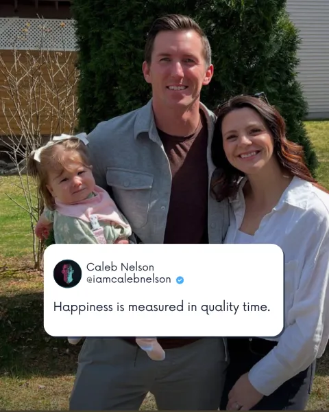 Caleb Nelson’s original artwork: Happiness is measured in quality time