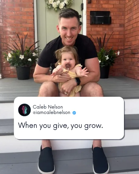 Caleb Nelson’s original artwork: When you give, you grow