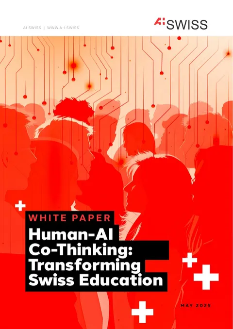 Cover of the white paper “Human-AI Co-Thinking: Transforming Swiss Education”