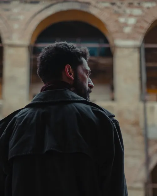 A man standing outside a clinic