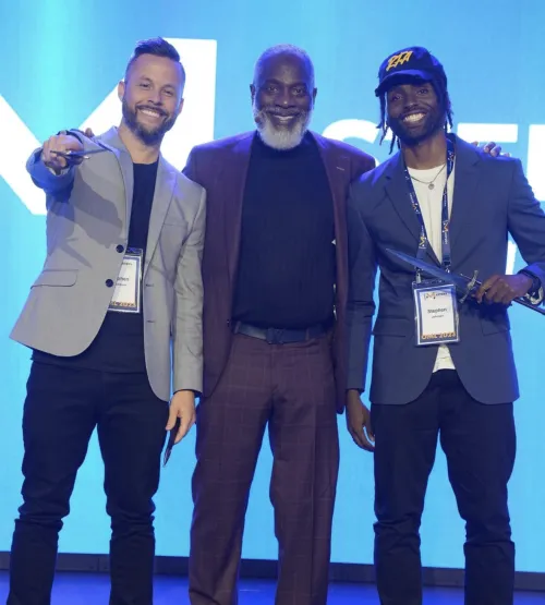 Stephen and Stephen with Myron Golden
