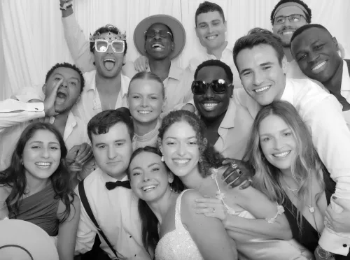 Large group celebration at an Indianapolis venue