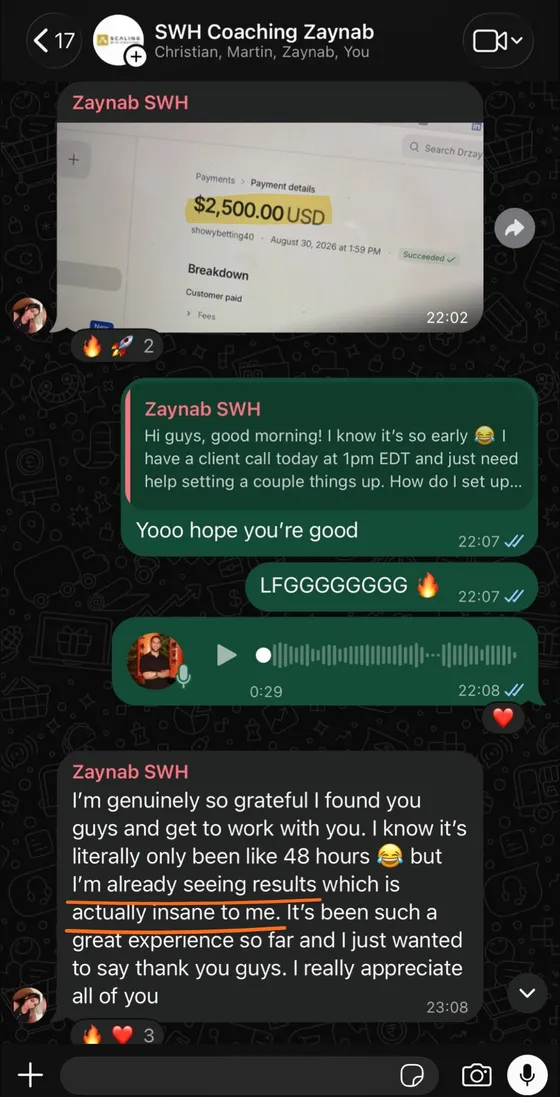 Zaynab's results