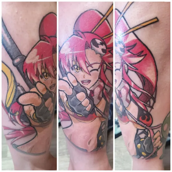 Yoko gurren lagann tattoo by Derrick at Sting Studio Ottawa