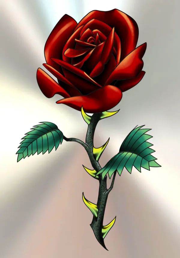 Dark rose flash by Derrick at Sting Studio Ottawa