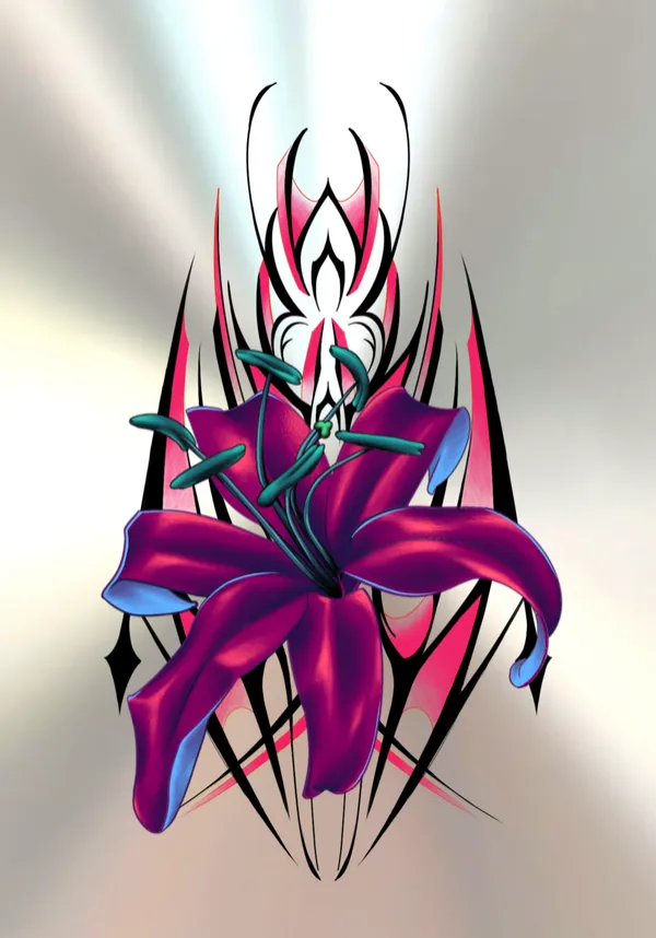 Gothic lily flash by Derrick at Sting Studio Ottawa