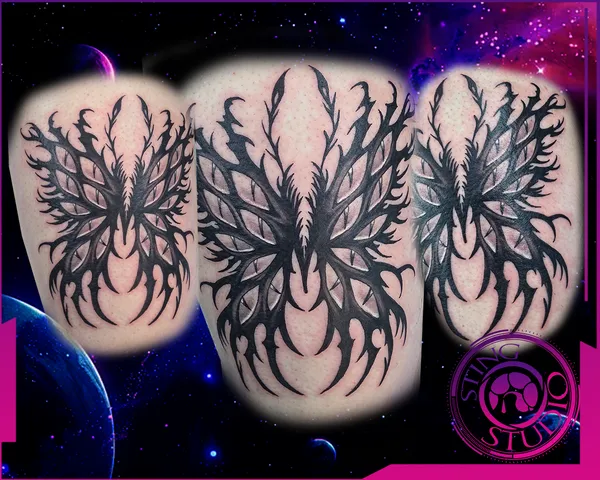 Many eyed butterfly tattoo by Derrick at Sting Studio Ottawa