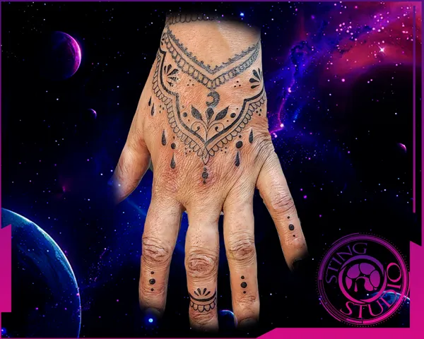 Hand mandala tattoo by Derrick at Sting Studio Ottawa