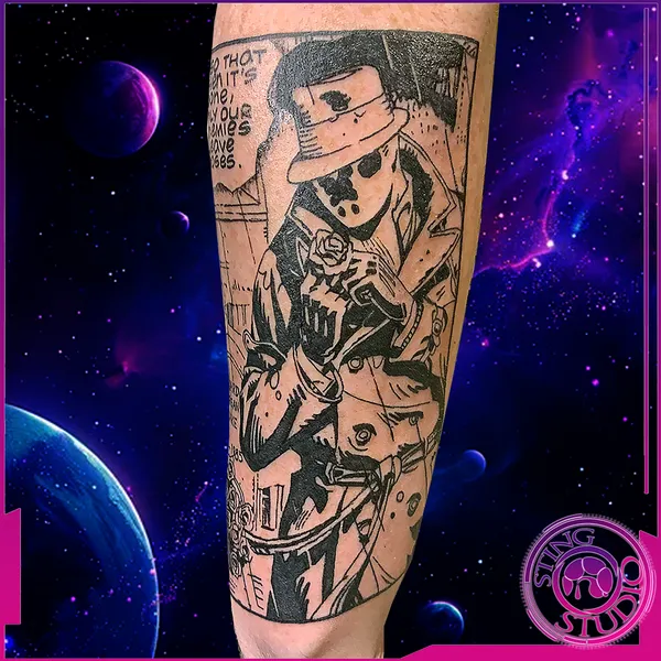Watchmen tattoo by Derrick at Sting Studio Ottawa