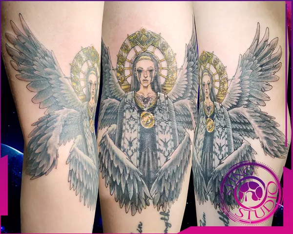 Miranda resident evil nun tattoo by Derrick at Sting Studio Ottawa
