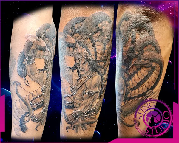 Vishnu tattoo by Derrick at Sting Studio Ottawa
