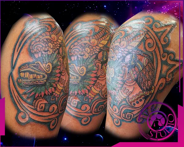Aztec tattoo by Derrick at Sting Studio Ottawa
