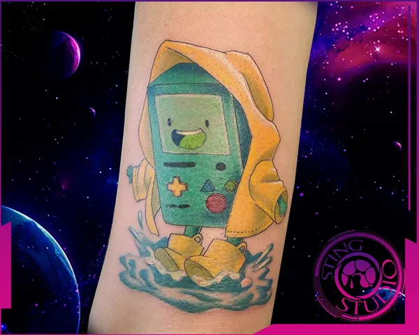 BMO adventure time tattoo by Derrick at Sting Studio Ottawa