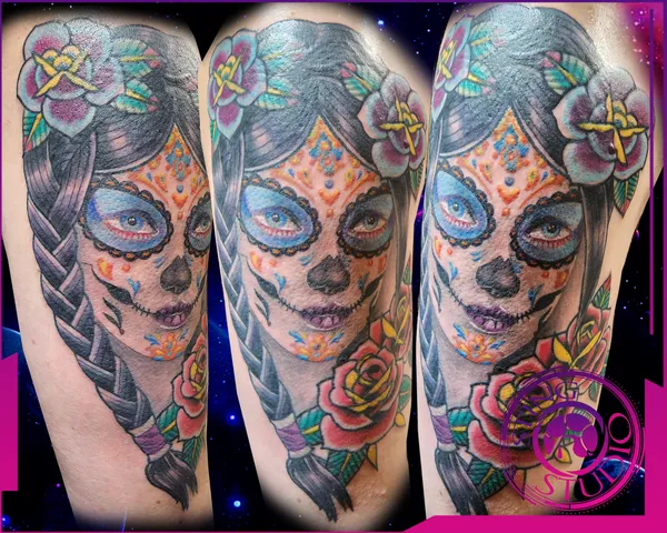Pinup dotd tattoo by Derrick at Sting Studio Ottawa