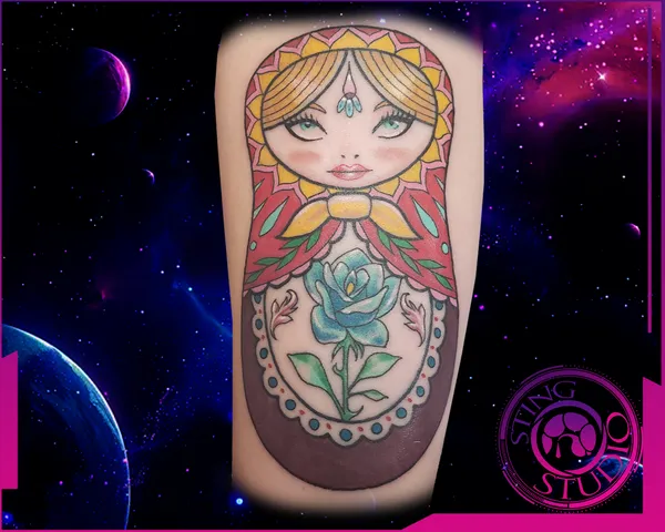 Matryoshka tattoo by Derrick at Sting Studio Ottawa