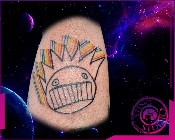 Band logo tattoo by Derrick at Sting Studio Ottawa