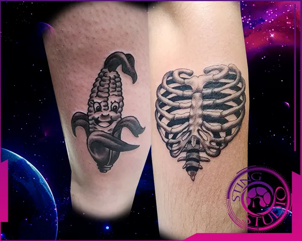 Ribcage and dagger blackwork tattoos – Sting Studio Ottawa
