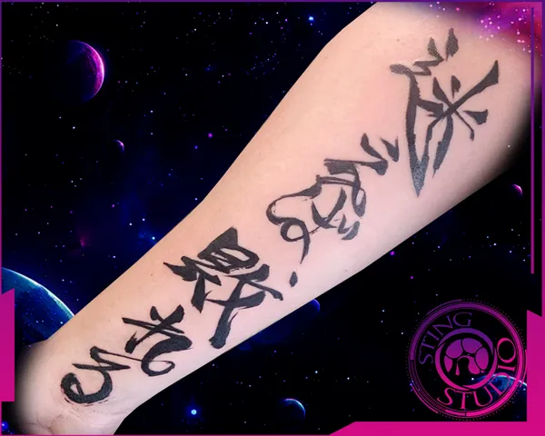 Japanese kanji calligraphy forearm tattoo – Sting Studio Ottawa