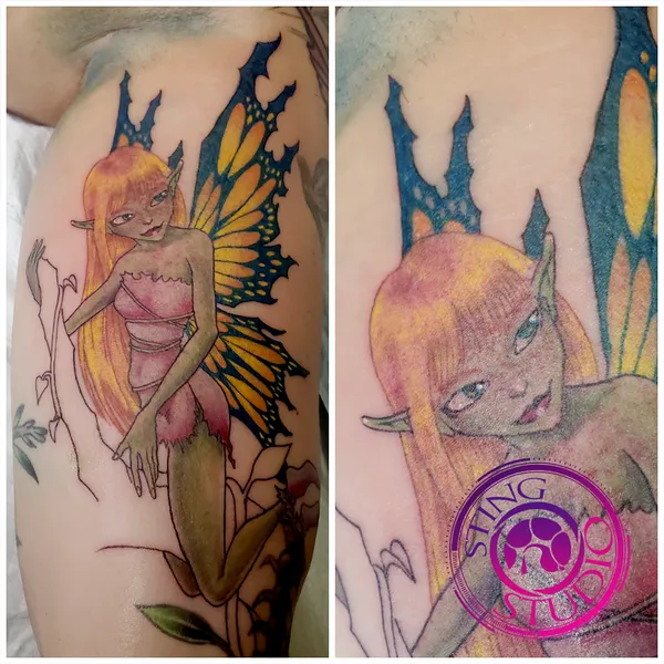 Fairy tattoo by Derrick at Sting Studio Ottawa