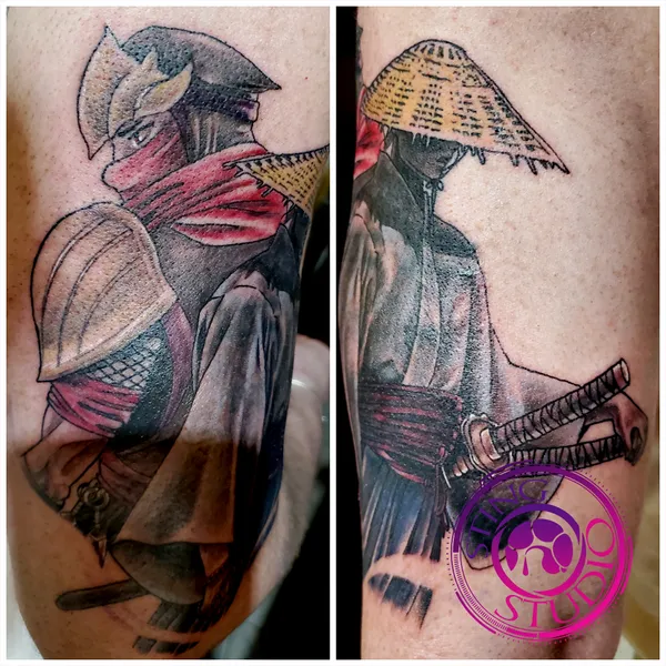 Ninja ronin tattoo by Derrick at Sting Studio Ottawa