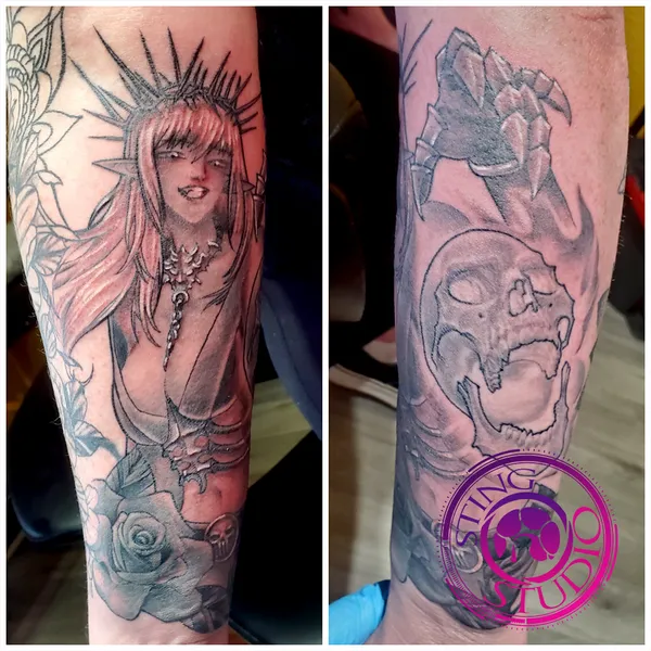 Necromancer tattoo – Sting Studio Ottawa