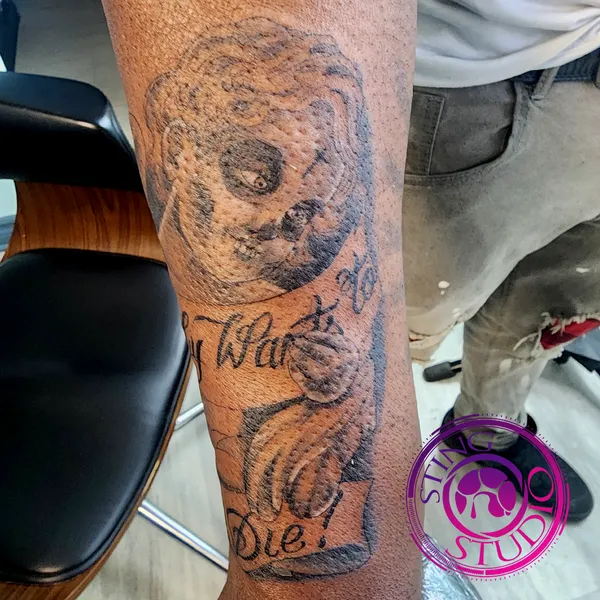 Cherub dotd tattoo by Derrick at Sting Studio Ottawa
