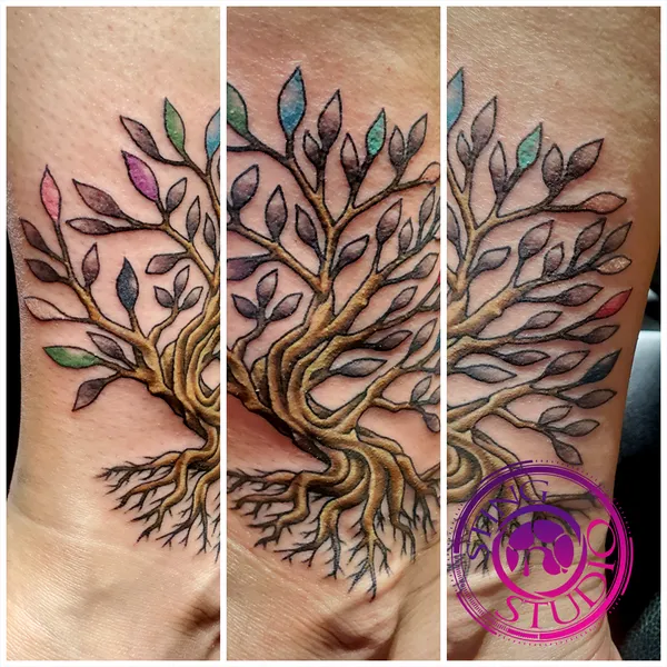 Tree of life tattoo by Derrick at Sting Studio Ottawa