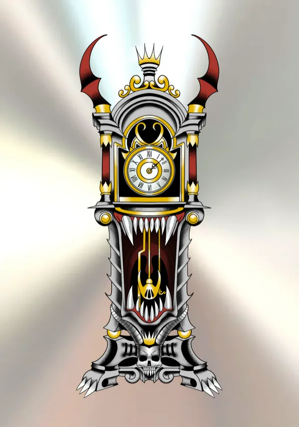 Neotrad grandfather clock flash by Derrick at Sting Studio Ottawa