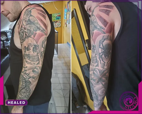 Black and grey tattoo by Derrick at Sting Studio Ottawa