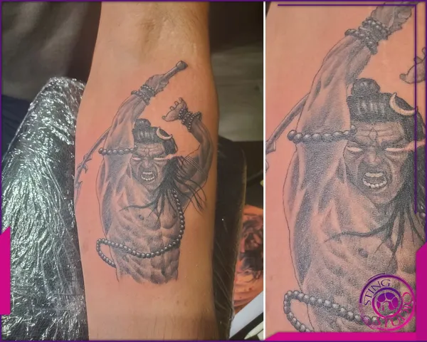 Black and grey tattoo by Derrick at Sting Studio Ottawa
