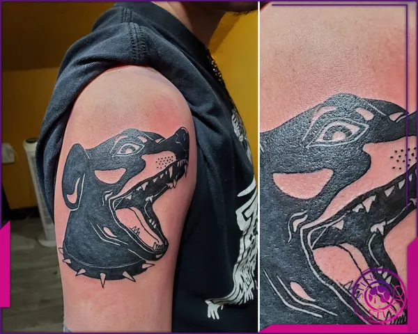 Blackwork tattoo by Derrick at Sting Studio Ottawa