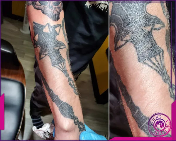Blackwork tattoo by Derrick at Sting Studio Ottawa