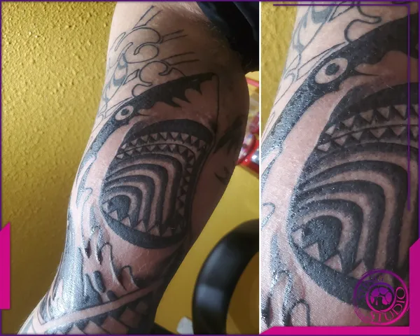 Blackwork tattoo by Derrick at Sting Studio Ottawa