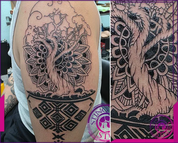 Blackwork tattoo by Derrick at Sting Studio Ottawa